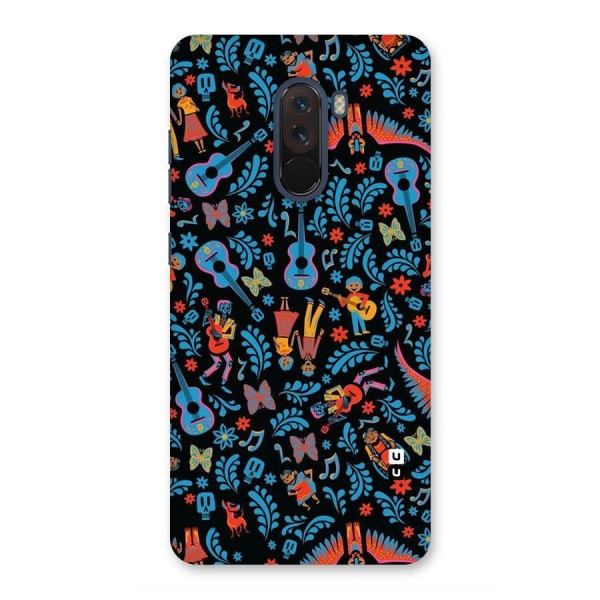 Blue Guitar Pattern Back Case for Poco F1