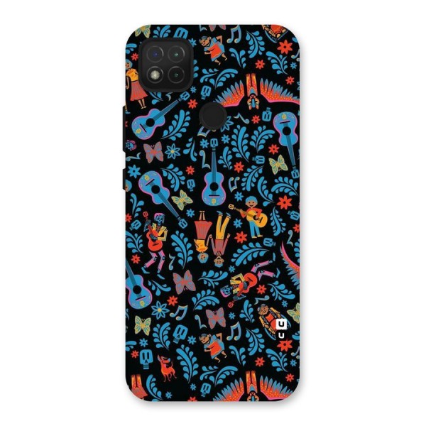 Blue Guitar Pattern Back Case for Redmi 9C