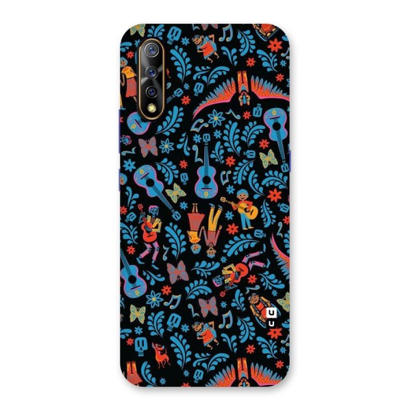 Blue Guitar Pattern Back Case for Vivo S1