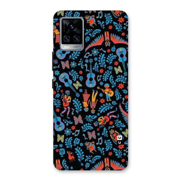 Blue Guitar Pattern Back Case for Vivo V20 Pro