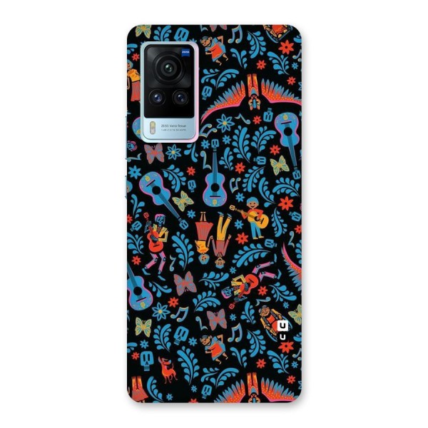 Blue Guitar Pattern Back Case for Vivo X60 Pro