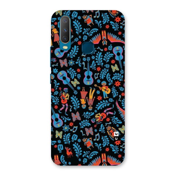 Blue Guitar Pattern Back Case for Vivo Y12