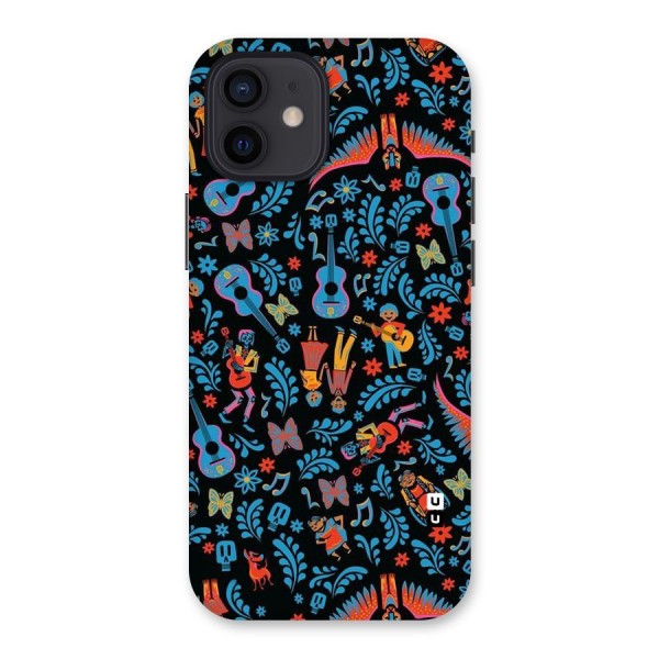 Blue Guitar Pattern Back Case for iPhone 12