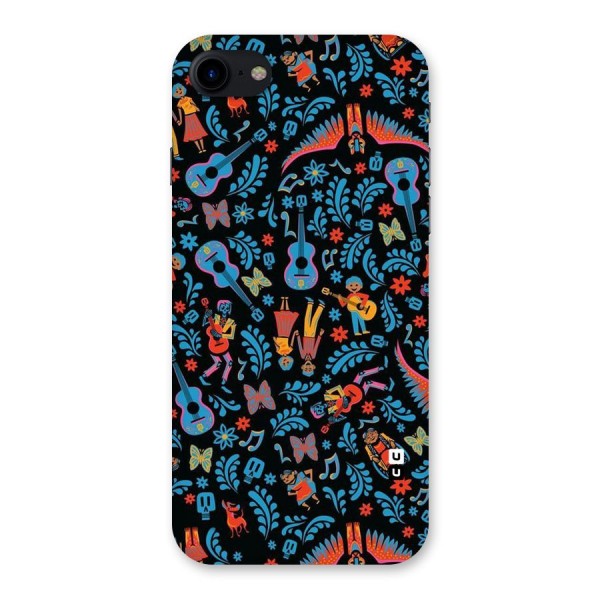 Blue Guitar Pattern Back Case for iPhone SE 2020