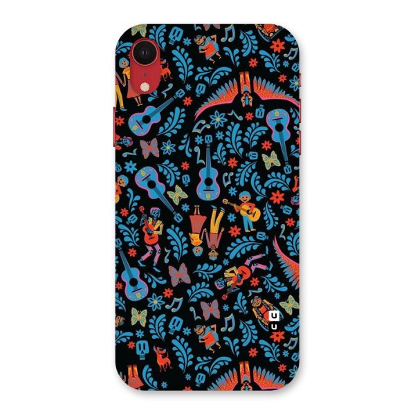 Blue Guitar Pattern Back Case for iPhone XR