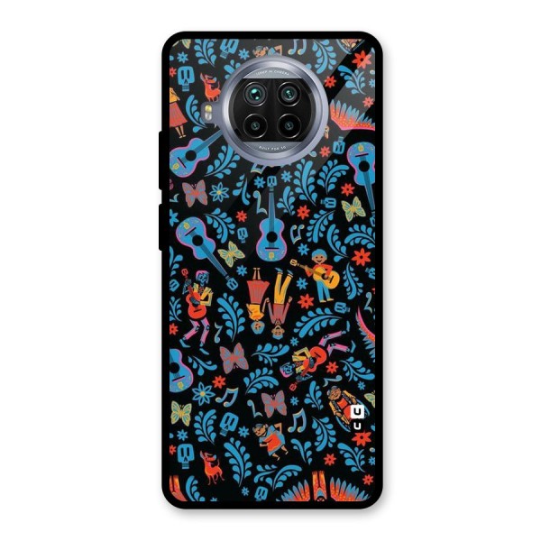 Blue Guitar Pattern Glass Back Case for Mi 10i