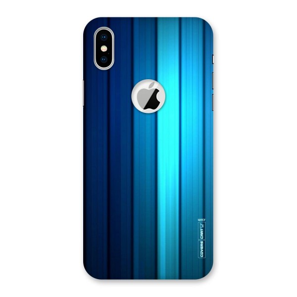 Blue Hues Back Case for iPhone XS Logo Cut