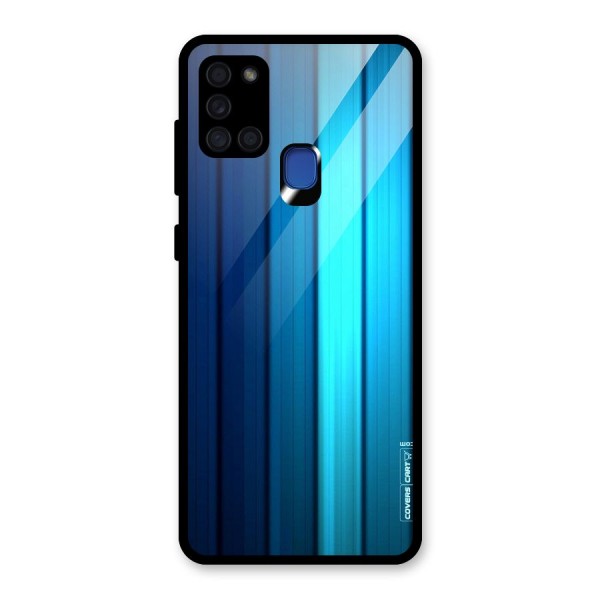 Blue Hues Glass Back Case for Galaxy A21s