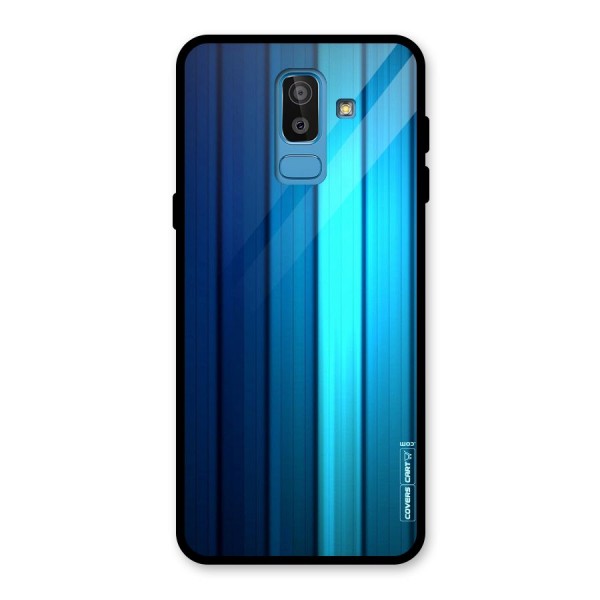 Blue Hues Glass Back Case for Galaxy J8