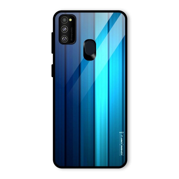 Blue Hues Glass Back Case for Galaxy M21