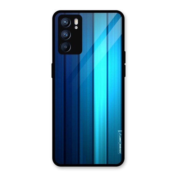 Blue Hues Glass Back Case for Oppo Reno6 5G