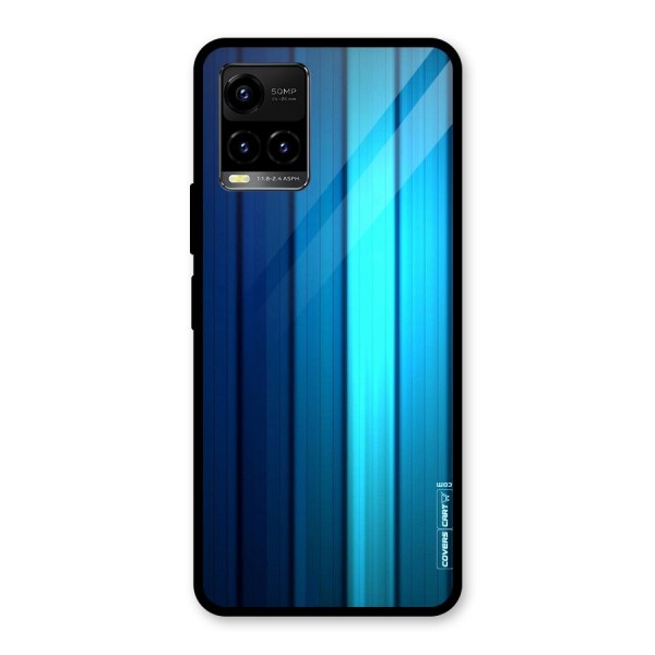 Blue Hues Glass Back Case for Vivo Y21 2021