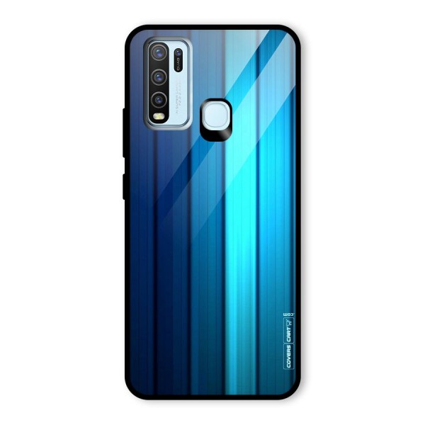 Blue Hues Glass Back Case for Vivo Y30