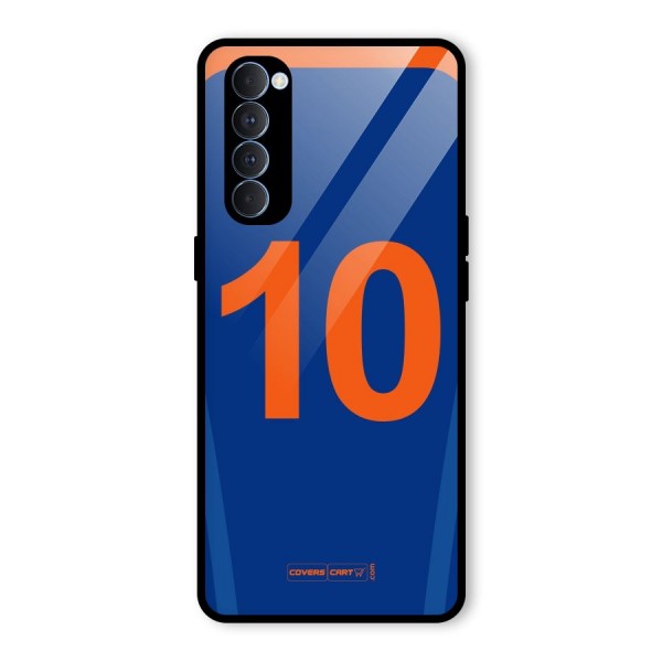 Blue Jersey Glass Back Case for Oppo Reno4 Pro