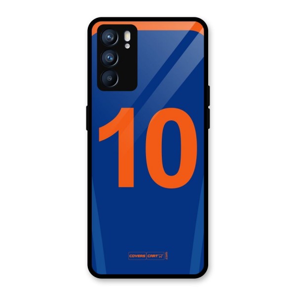 Blue Jersey Glass Back Case for Oppo Reno6 5G