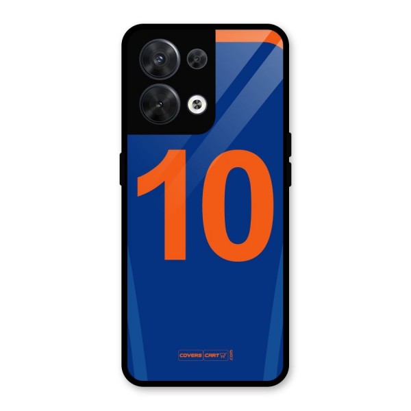 Blue Jersey Glass Back Case for Oppo Reno8 5G