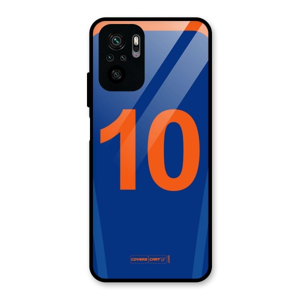 Blue Jersey Glass Back Case for Redmi Note 10