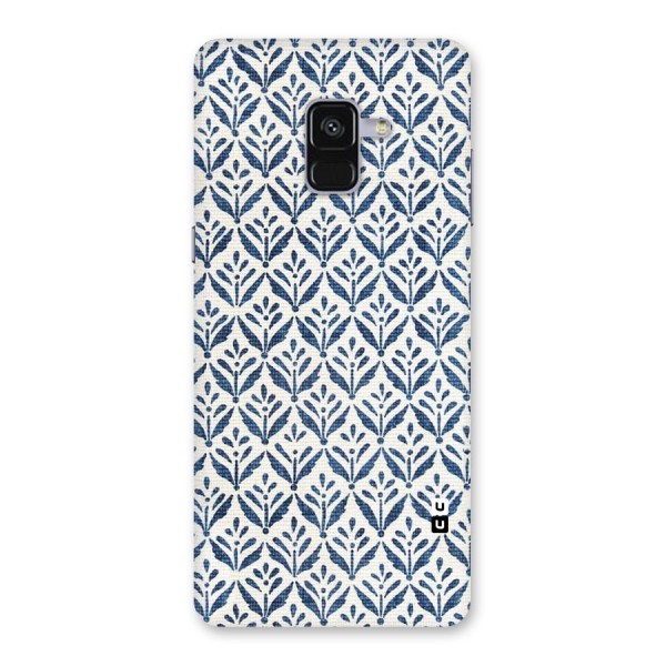 Blue Leaf Back Case for Galaxy A8 Plus