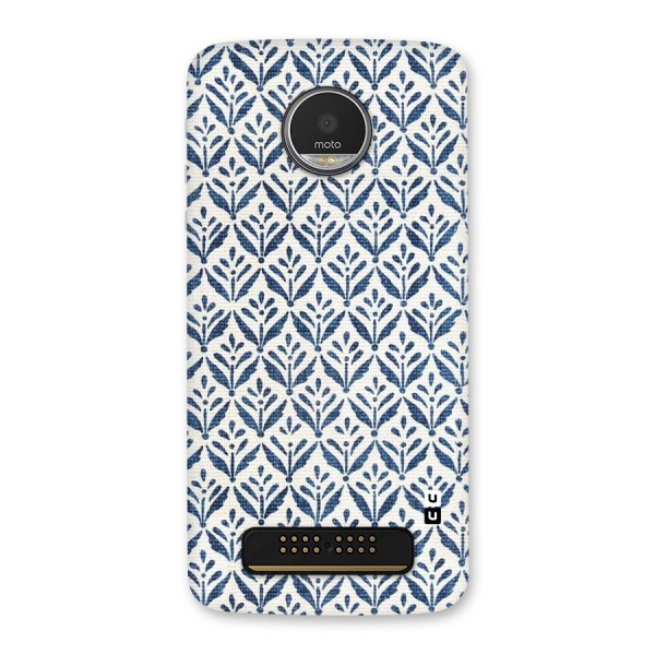 Blue Leaf Back Case for Moto Z Play