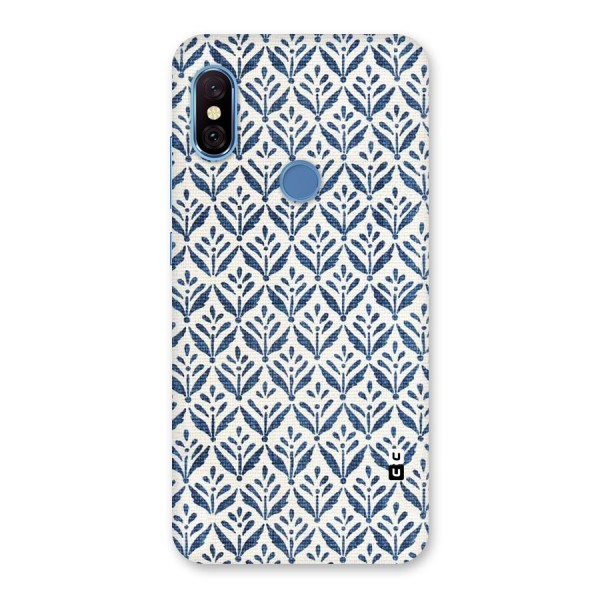 Blue Leaf Back Case for Redmi Note 6 Pro