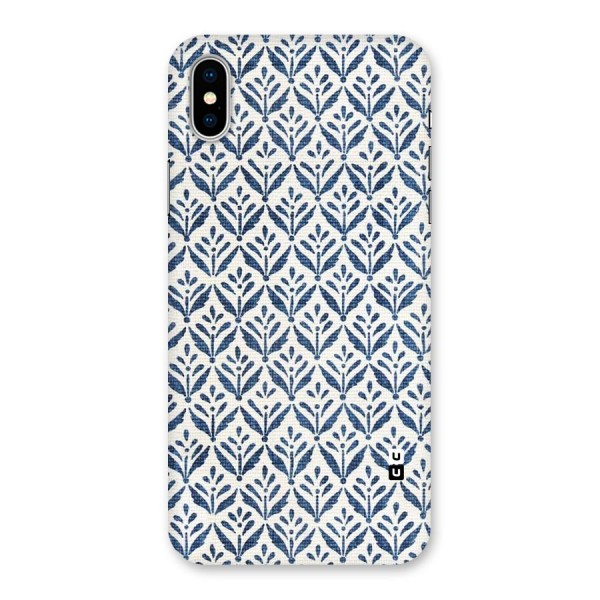 Blue Leaf Back Case for iPhone XS