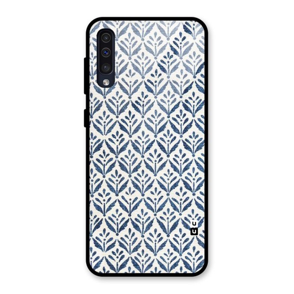 Blue Leaf Glass Back Case for Galaxy A50s