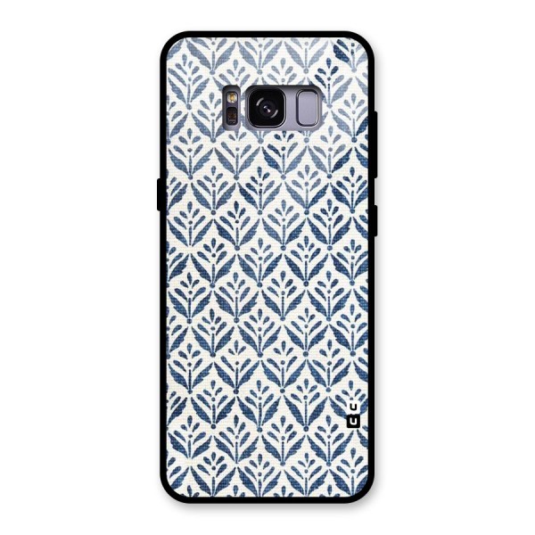 Blue Leaf Glass Back Case for Galaxy S8