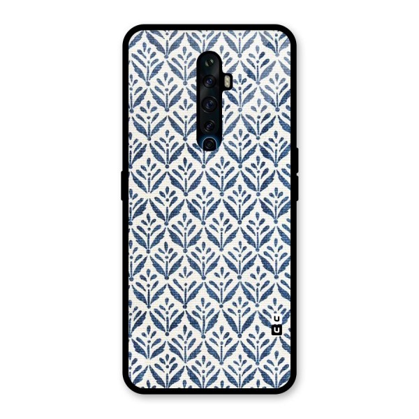 Blue Leaf Glass Back Case for Oppo Reno2 Z