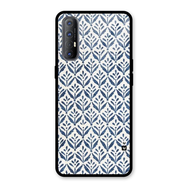 Blue Leaf Glass Back Case for Oppo Reno3 Pro