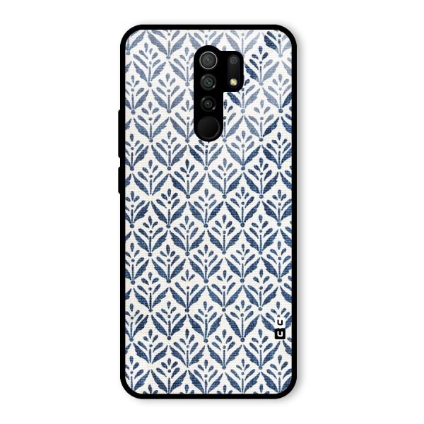 Blue Leaf Glass Back Case for Redmi 9 Prime