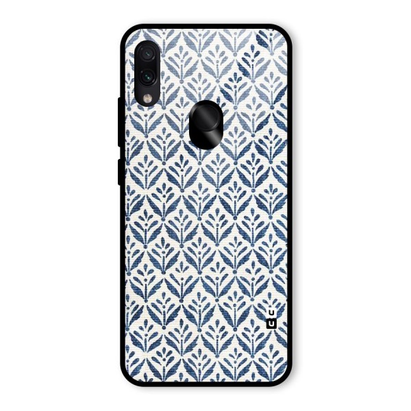 Blue Leaf Glass Back Case for Redmi Note 7