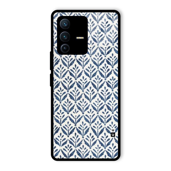 Blue Leaf Glass Back Case for Vivo V23 Pro