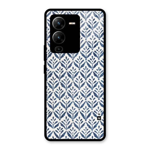 Blue Leaf Glass Back Case for Vivo V25 Pro