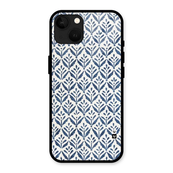 Blue Leaf Glass Back Case for iPhone 13