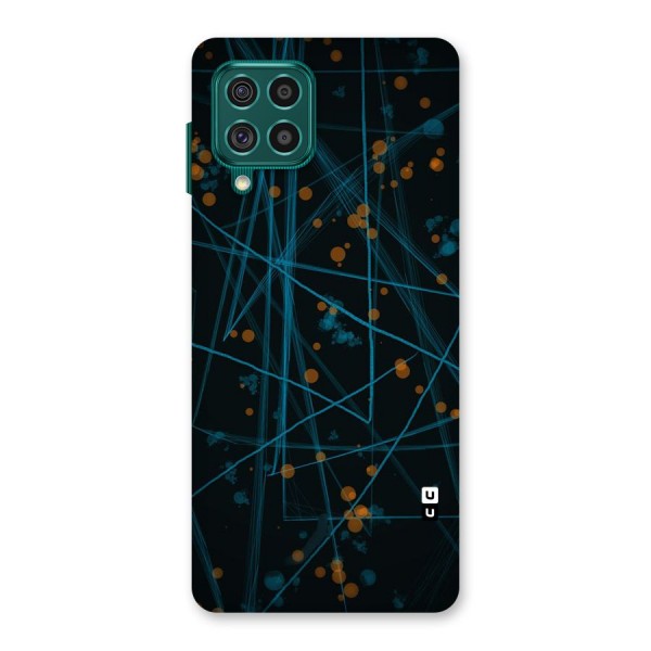 Blue Lines Gold Dots Back Case for Galaxy F62