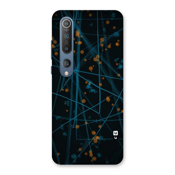 Blue Lines Gold Dots Back Case for Mi 10