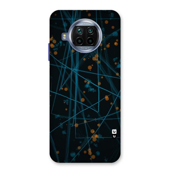 Blue Lines Gold Dots Back Case for Mi 10i