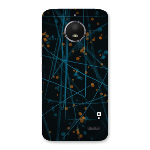 Blue Lines Gold Dots Back Case for Moto E4