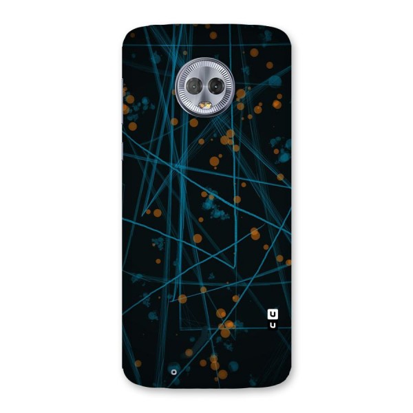 Blue Lines Gold Dots Back Case for Moto G6