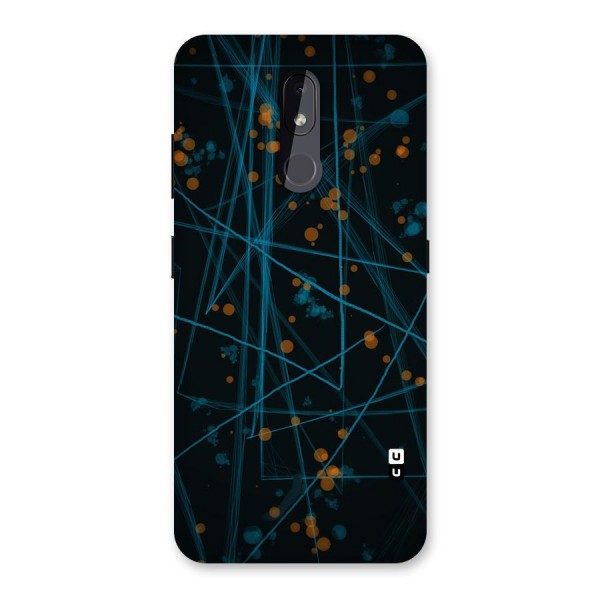 Blue Lines Gold Dots Back Case for Nokia 3.2