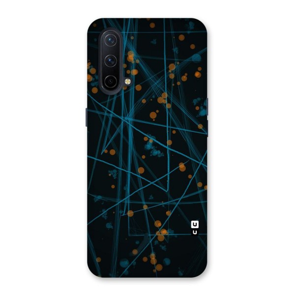 Blue Lines Gold Dots Back Case for OnePlus Nord CE 5G
