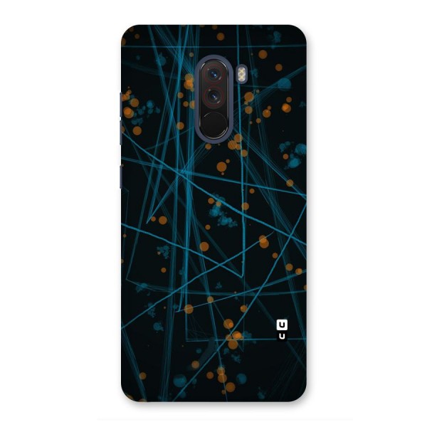 Blue Lines Gold Dots Back Case for Poco F1