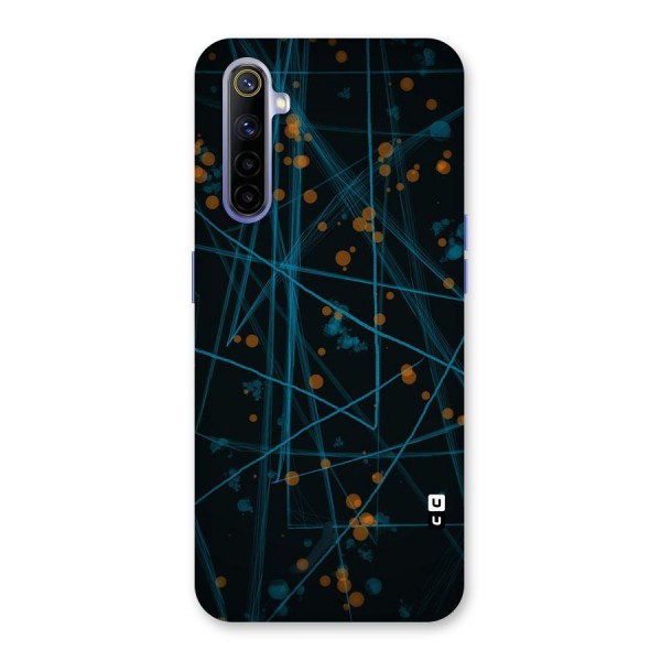 Blue Lines Gold Dots Back Case for Realme 6