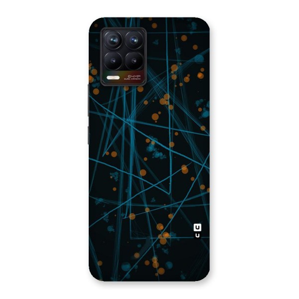 Blue Lines Gold Dots Back Case for Realme 8