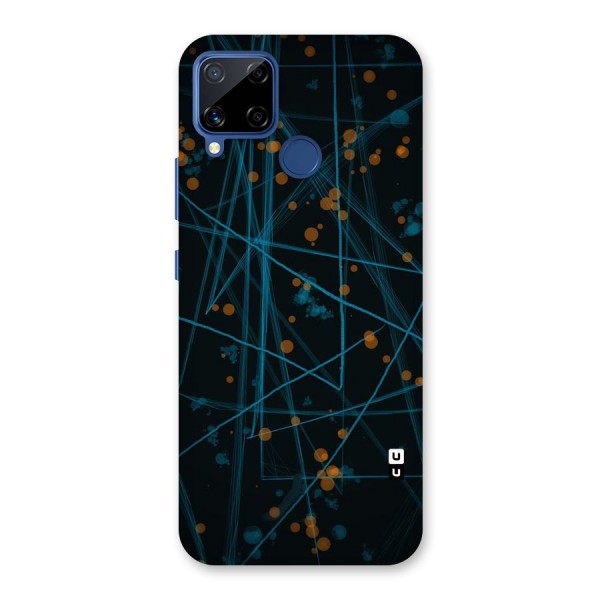 Blue Lines Gold Dots Back Case for Realme C12