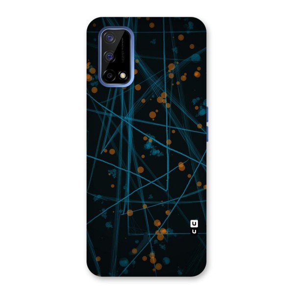 Blue Lines Gold Dots Back Case for Realme Narzo 30 Pro