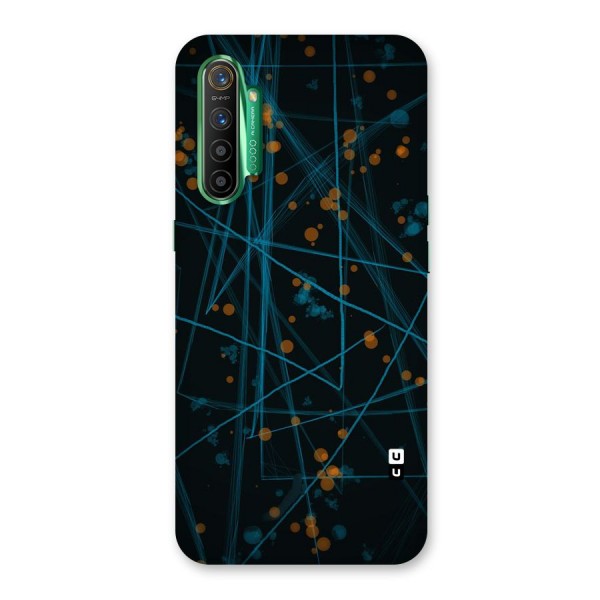 Blue Lines Gold Dots Back Case for Realme X2