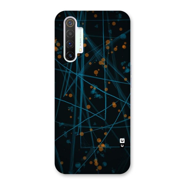 Blue Lines Gold Dots Back Case for Realme X3