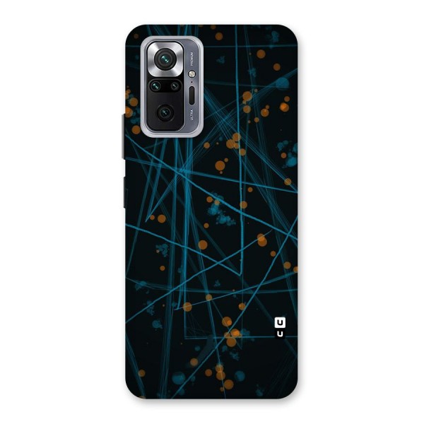 Blue Lines Gold Dots Back Case for Redmi Note 10 Pro
