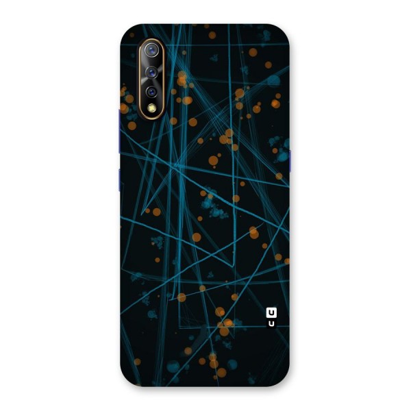 Blue Lines Gold Dots Back Case for Vivo S1